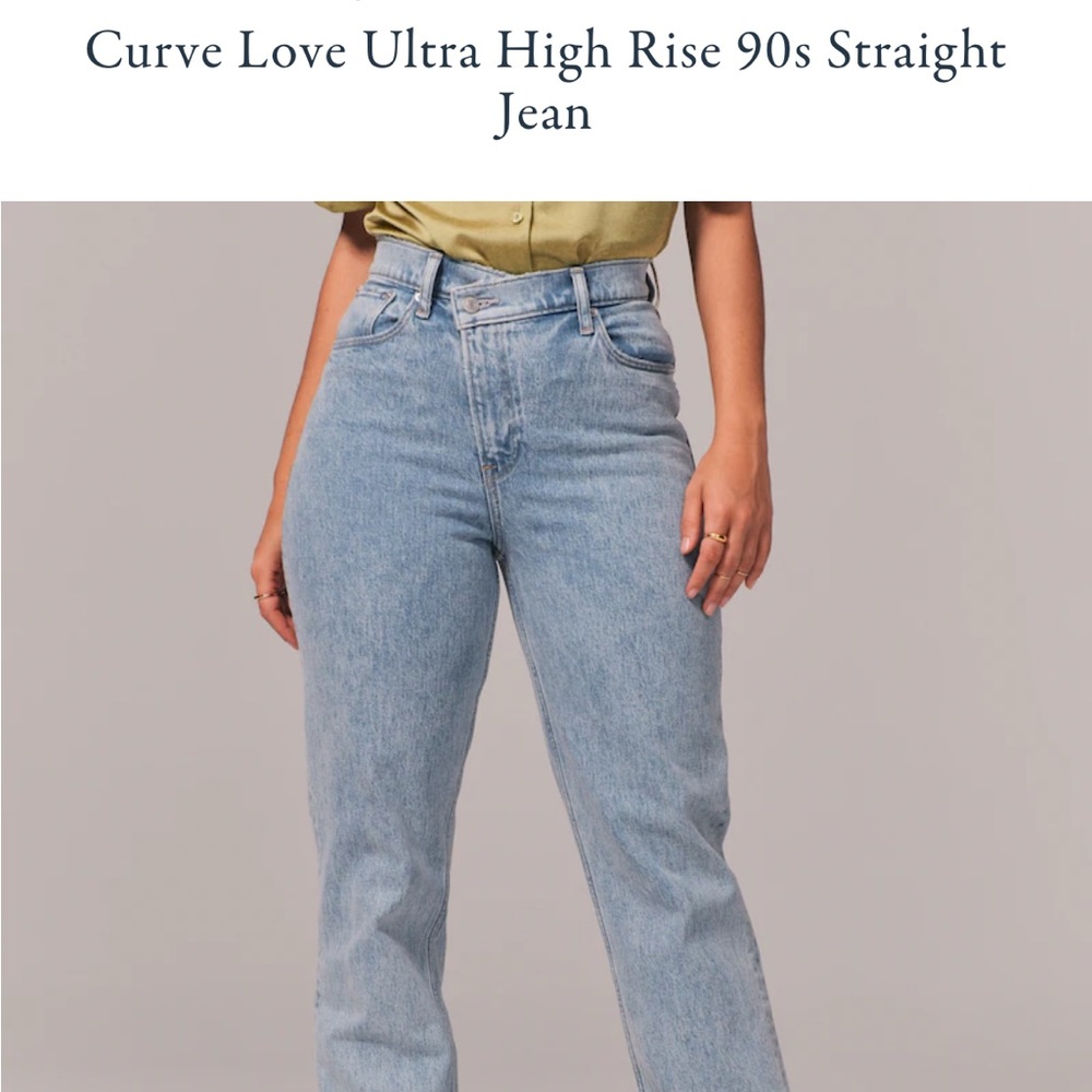 Abercrombie & fitch 90s straight ultra high rise curve love short